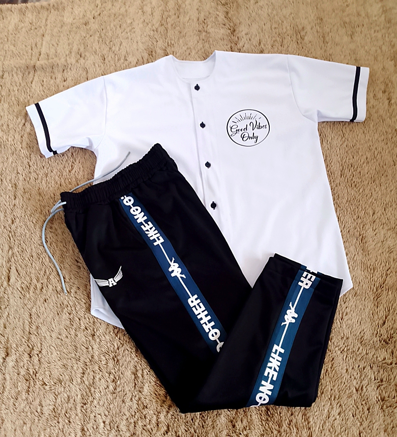 Track Pant and Baseball Jacket Relaxed Fit Joggers